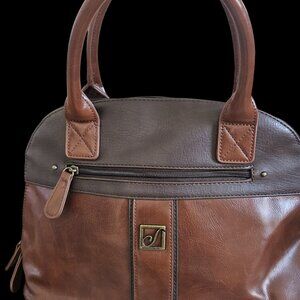 Stone Mountain satchel two tone Brown/Cognac color,  leather